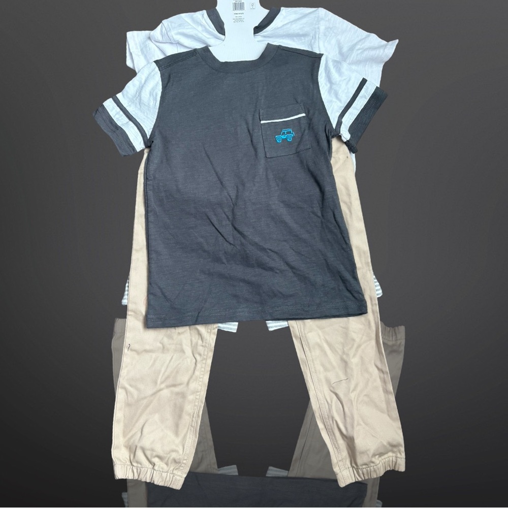 Kids Headquarters Boys' Outfit 4-Piece Set T-Shirts, Pants, Short, Size 6 - Picture 4 of 7
